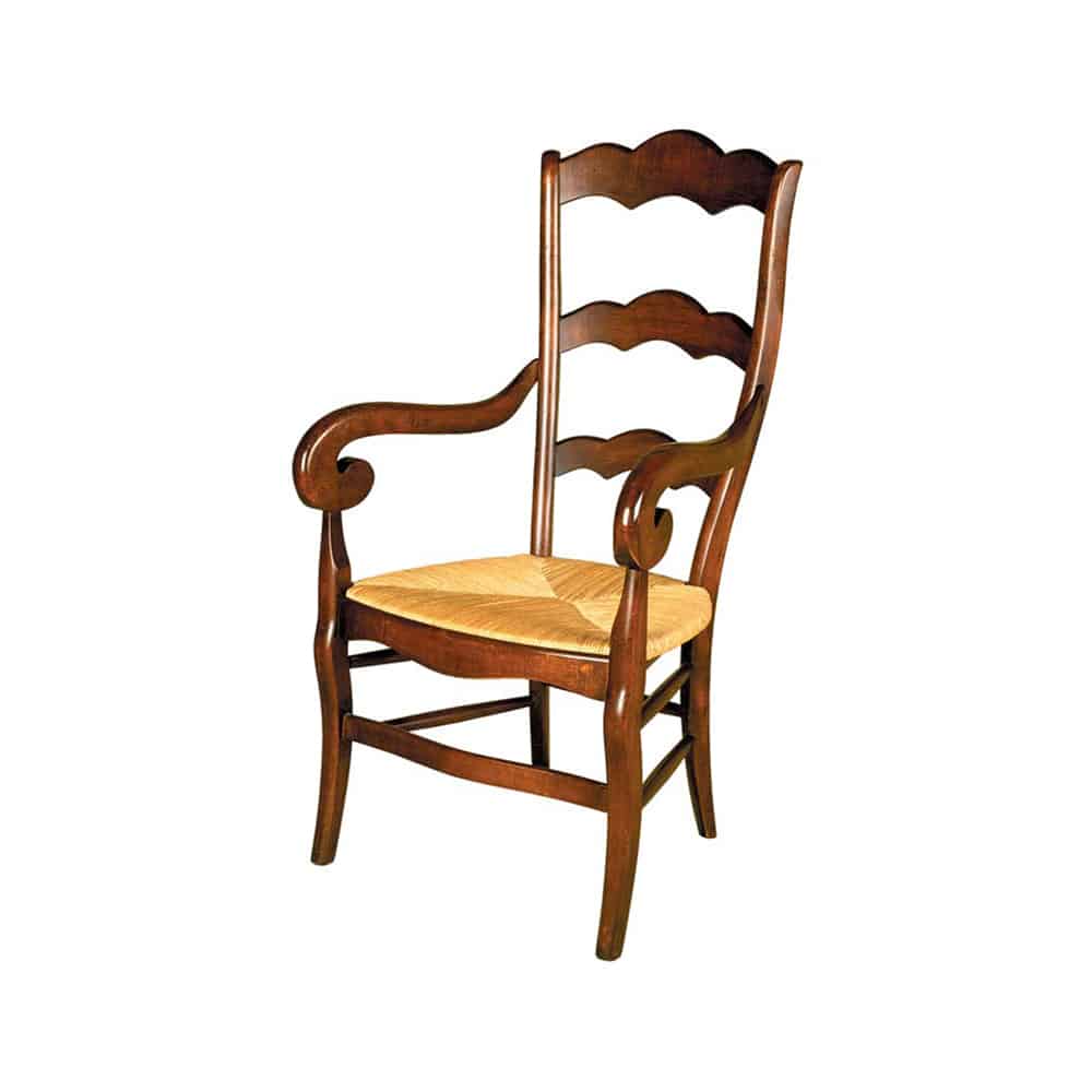 FRENCH LADDER BACK ARM CHAIR – Old Timber Table Studio